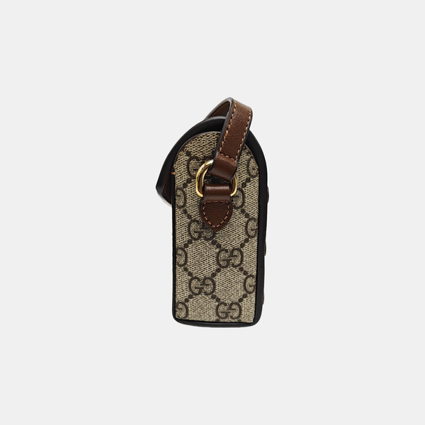 Horsebit 1955 Mini Monogram Coated Canvas Beige