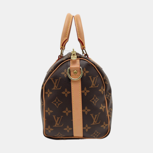 SPEEDY 25 Monogram Coated Canvas Brown