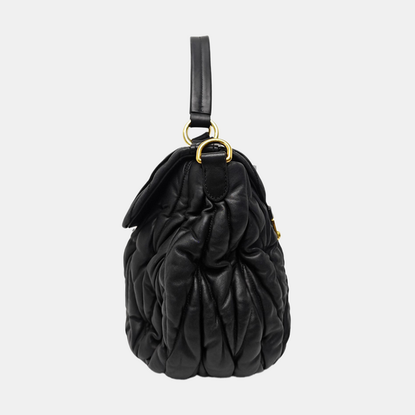 Quilted Lambskin Tote Bag Black