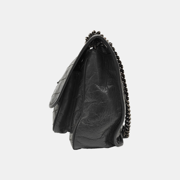 NIKI Medium Chevron Calfskin Gray