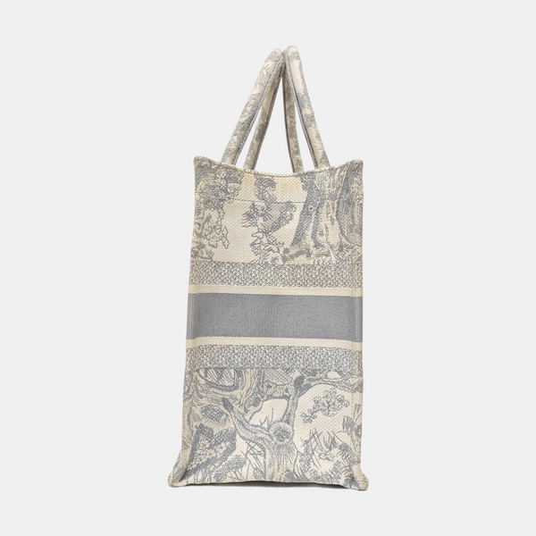Book Tote Medium Fabric Gray