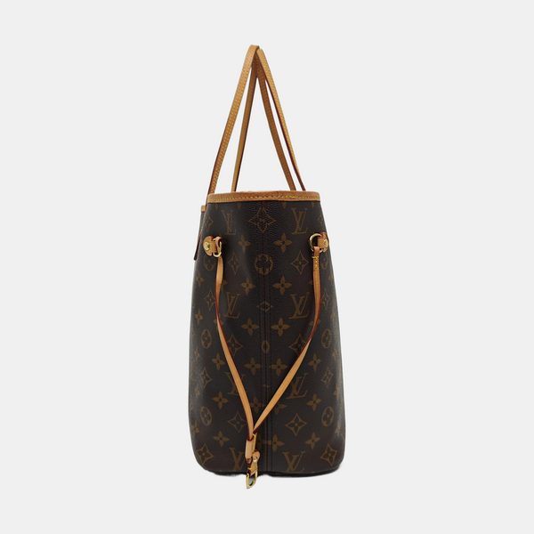 NEVERFULL MM Monogram Coated Canvas Brown