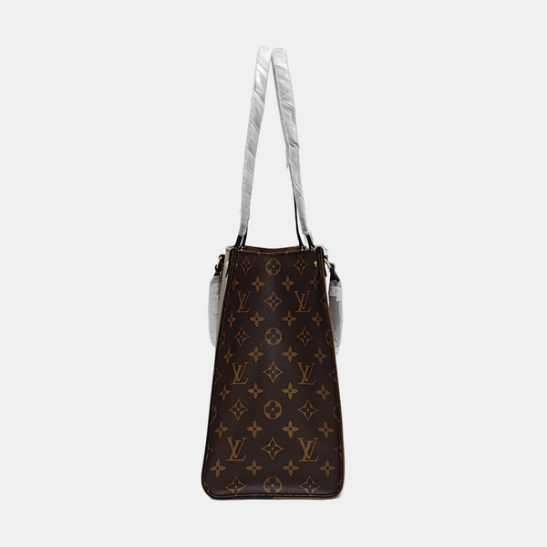ONTHEGO MM Monogram Coated Canvas Brown