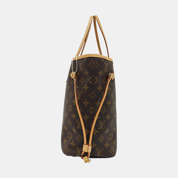 NEVERFULL MM Monogram Coated Canvas Brown