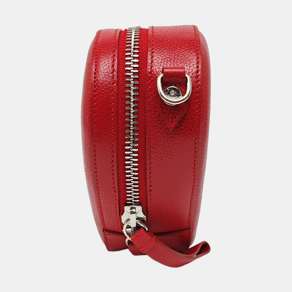 Leather Shoulder Bag Red