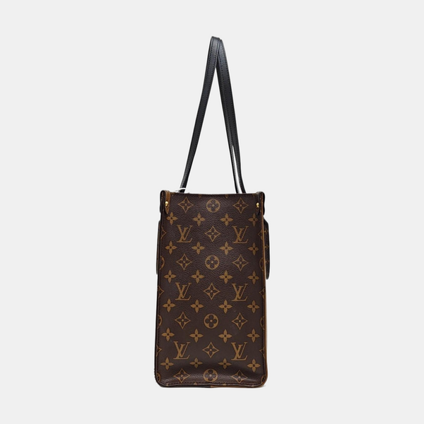 ONTHEGO MM Monogram Coated Canvas Brown