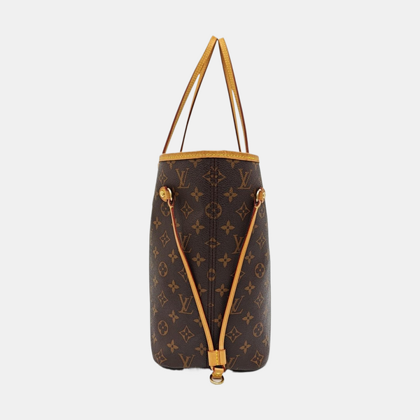 NEVERFULL MM Monogram Coated Canvas Brown