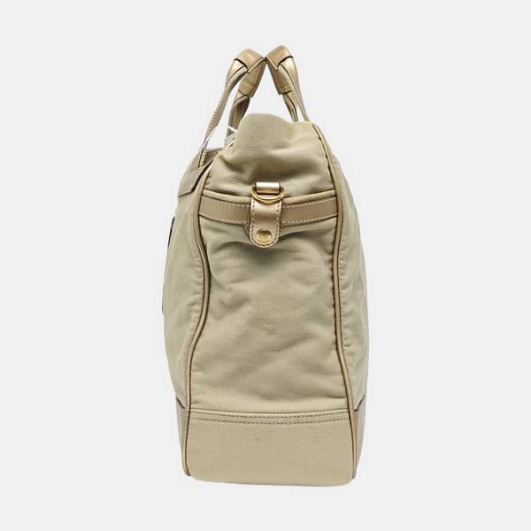 Canvas Top Handle Bag Beige