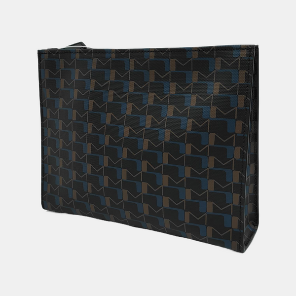 Coated Canvas Clutch Large Black