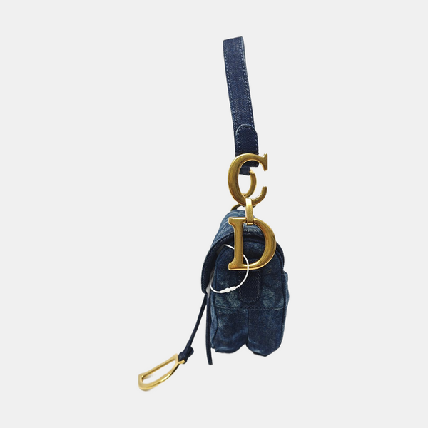 Saddle Medium Canvas Blue