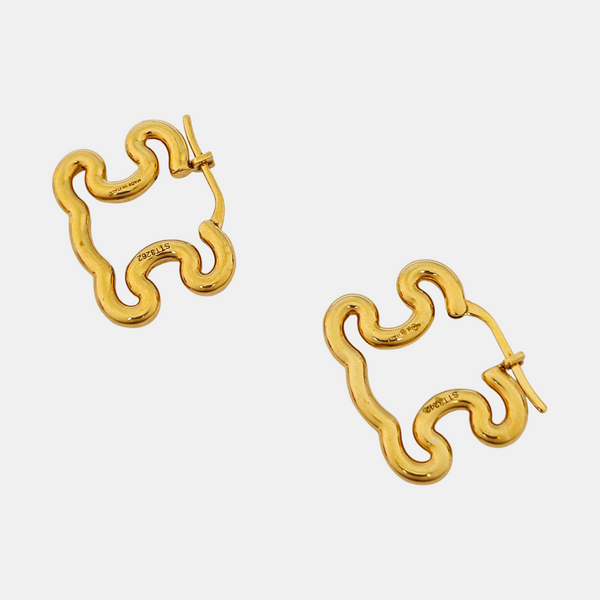 Metal Gold Stud Earrings