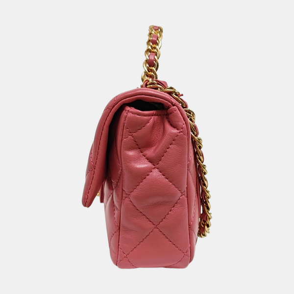 CLASSIC FLAP Small Quilted Lambskin Pink