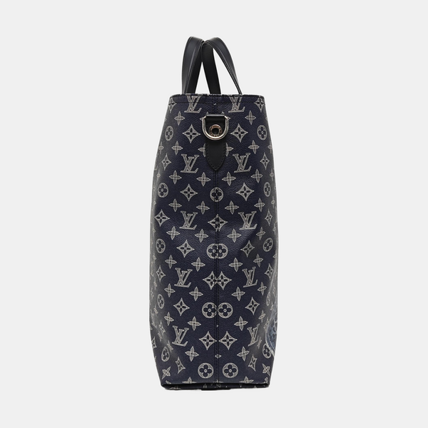 Monogram Coated Canvas Tote Bag Blue
