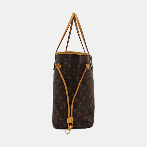 NEVERFULL MM Monogram Coated Canvas Brown