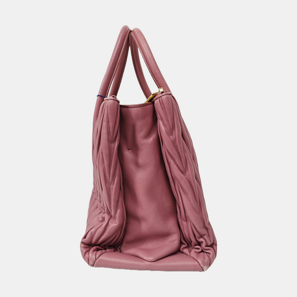 Quilted Lambskin Shoulder Bag Beige