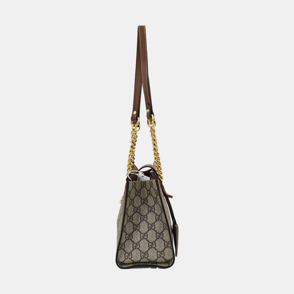 Padlock Small Monogram Coated Canvas Beige