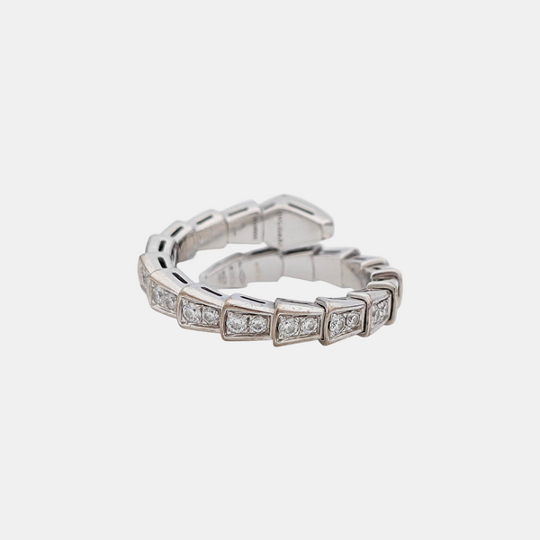 SERPENTI 18k White Gold Silver Ring EU 53