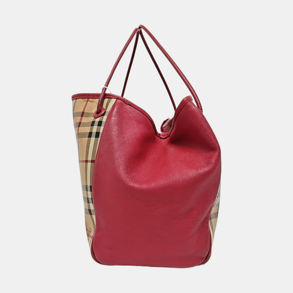 Coated Canvas Tote Bag Beige