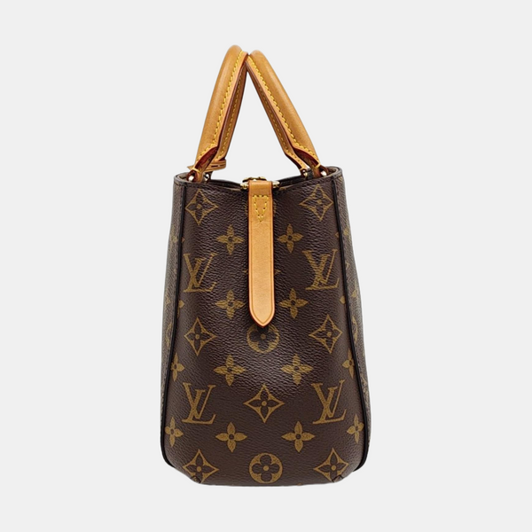 MONTAIGNE Monogram Coated Canvas Brown