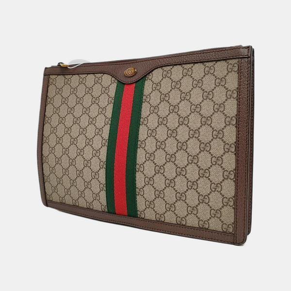 Authenticated pre-owned Ophidia Monogram Coated Canvas Beige - Clutch at Looply