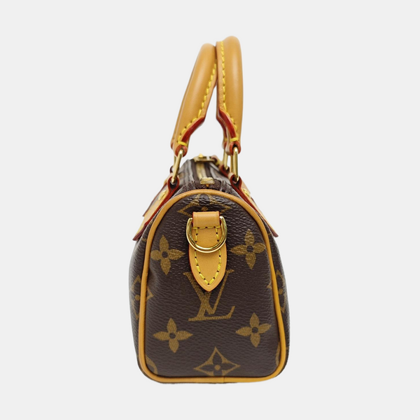SPEEDY Nano Monogram Coated Canvas Brown