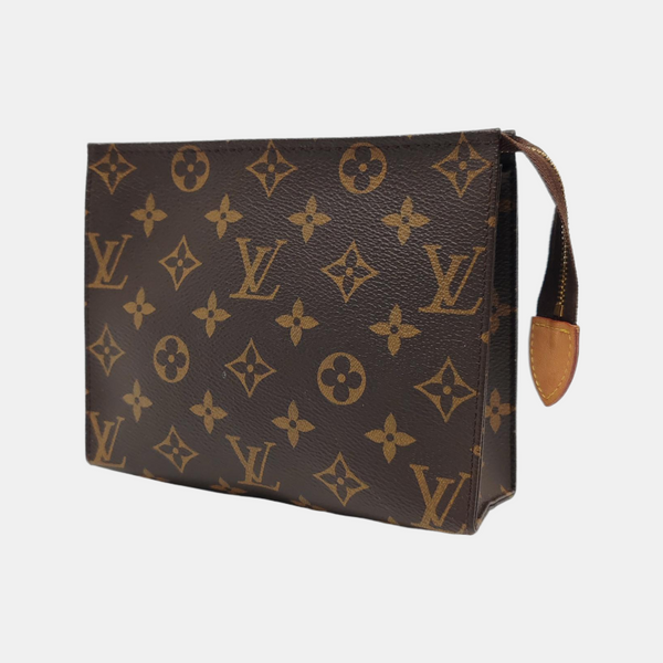 TOILET POCKET 19 Monogram Coated Canvas Brown