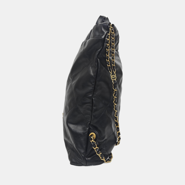 CHANEL 22 Large Calfskin Black