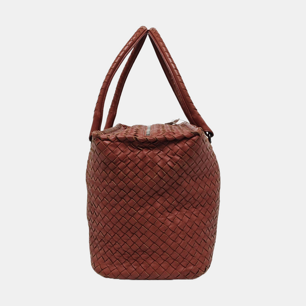 Lambskin Top Handle Bag Beige