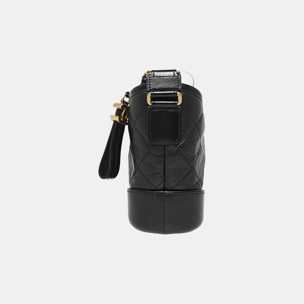 GABRIELLE Small Quilted Calfskin Black