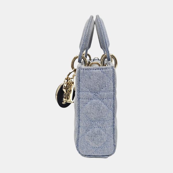 Lady D-Joy mediana Cannage azul denim