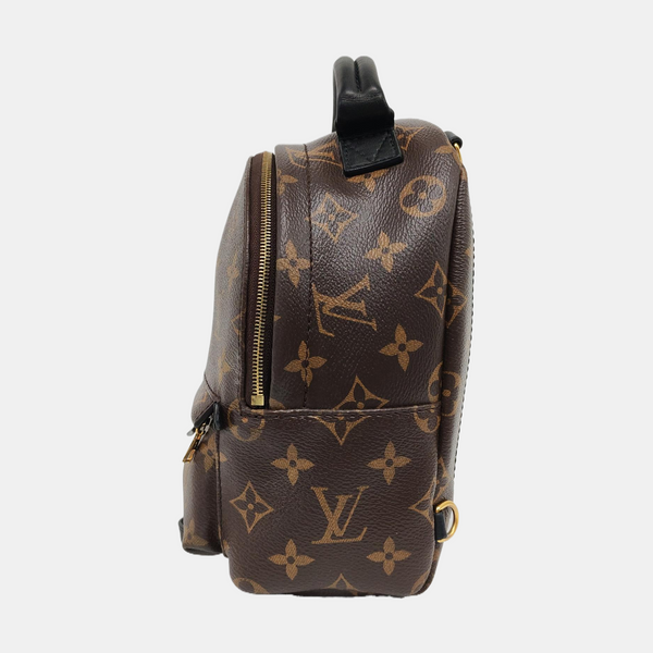 PALM SPRINGS Mini Monogram Coated Canvas Brown