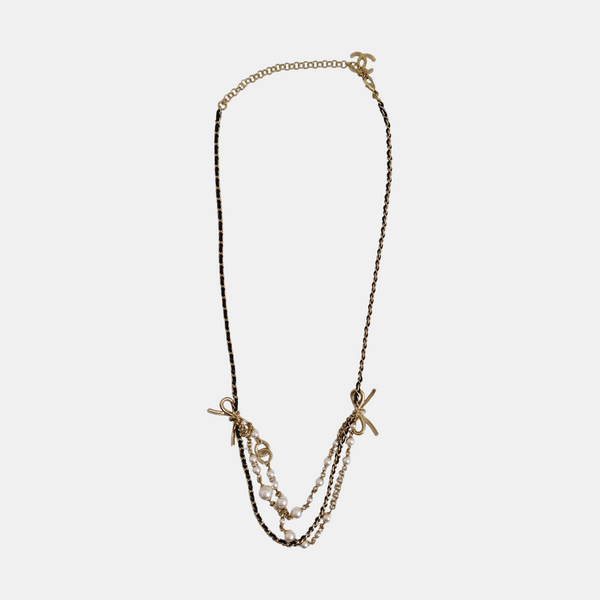 Leather Gold Necklace