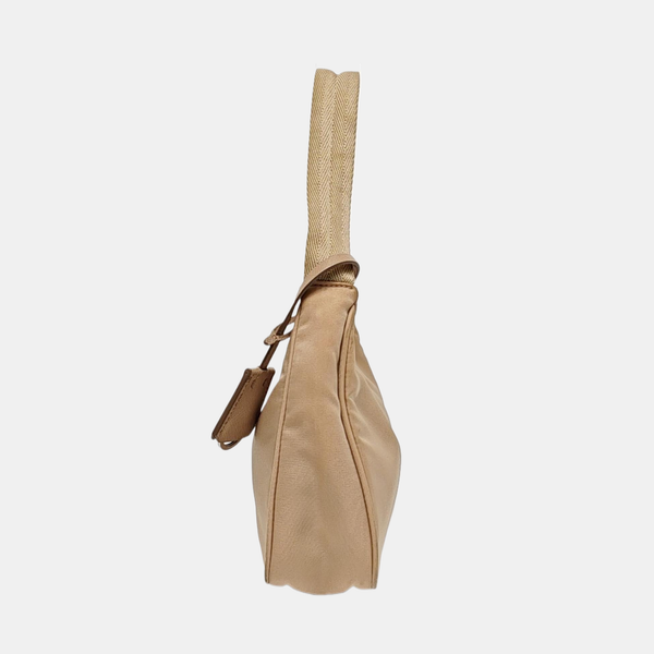 Authenticated pre-owned Re-Edition2000 Mini Nylon Beige - Top Handle Bag at Looply