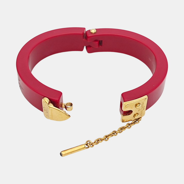 LOCK ME Synthetic Material Red Bangle