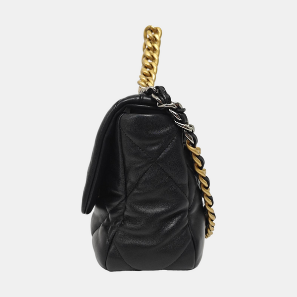 CHANEL 19 Small Quilted Lambskin Black