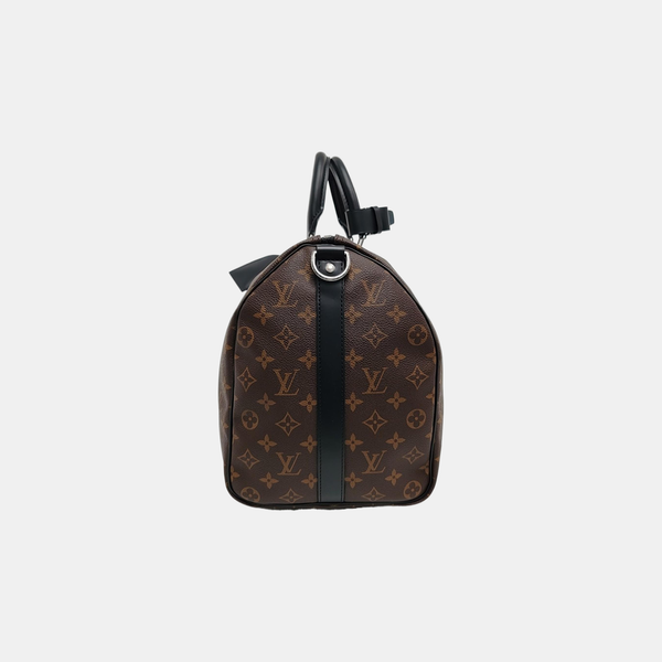 KEEPALL 45 Monogram Coated Canvas Brown