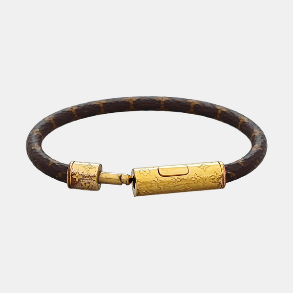 CONFIDENTIEL Coated Canvas Brown Bangle