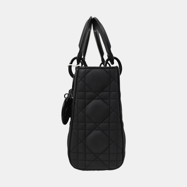 Lady Dior Mini Cannage Calfskin Black