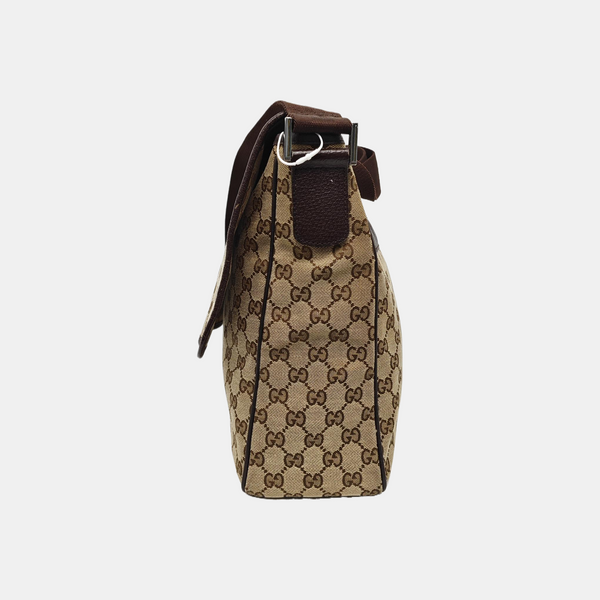 Monogram Canvas Crossbody Bag Beige