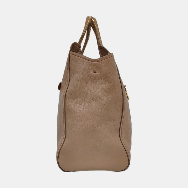 Calfskin Tote Bag Brown