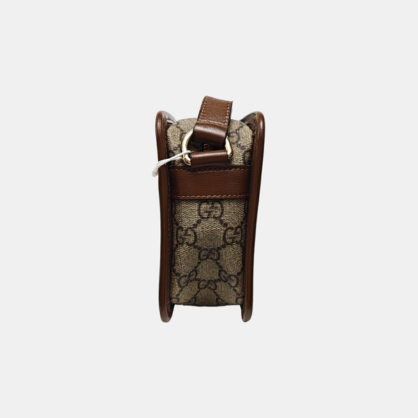 GG Supreme Mini Monogram Coated Canvas Beige