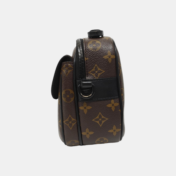 S LOCK Monogram Coated Canvas Brown