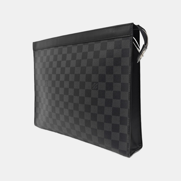 Pochette Voyag GM Damier Graphite Coated Canvas Gray