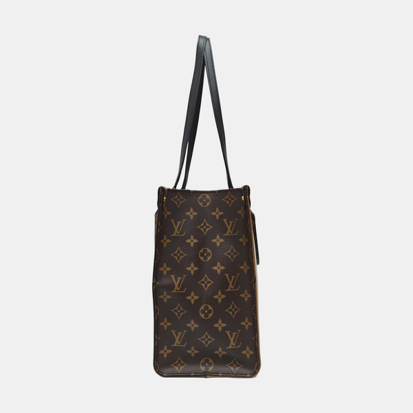 ONTHEGO MM Monogram Coated Canvas Brown