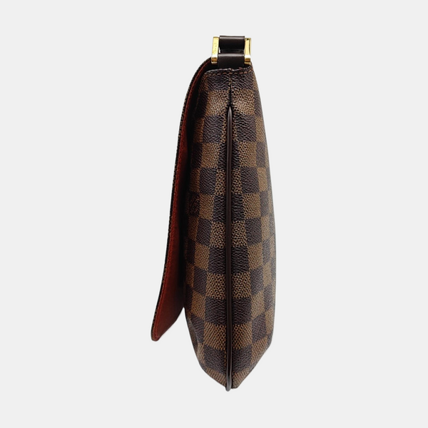 MUSETTE TANGO Damier Ebene Coated Canvas Brown