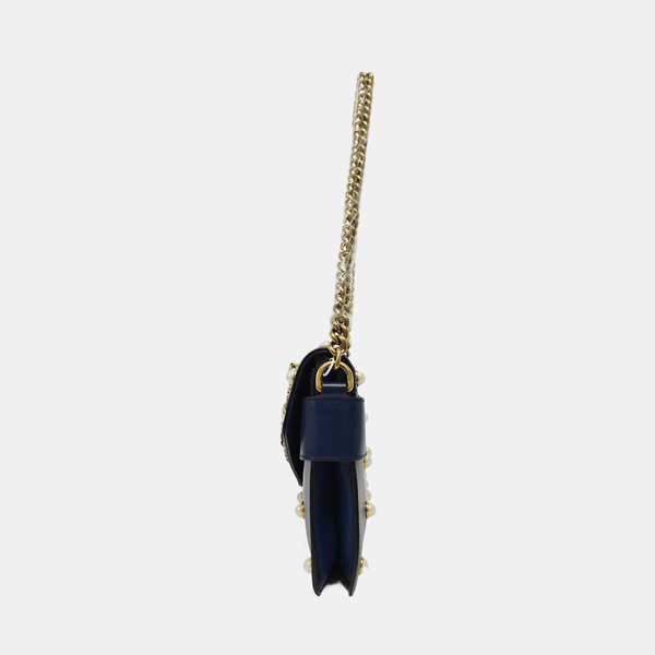 Queen Margaret Mini Calfskin Blue