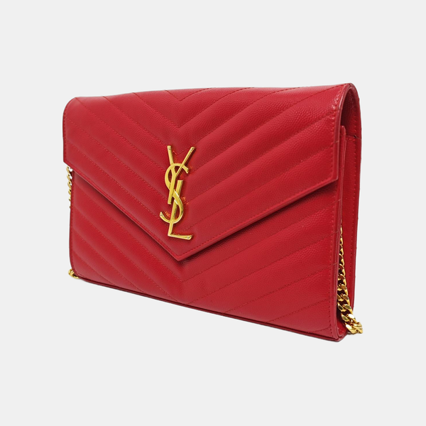MONOGRAM Medium Quilted Calfskin Red