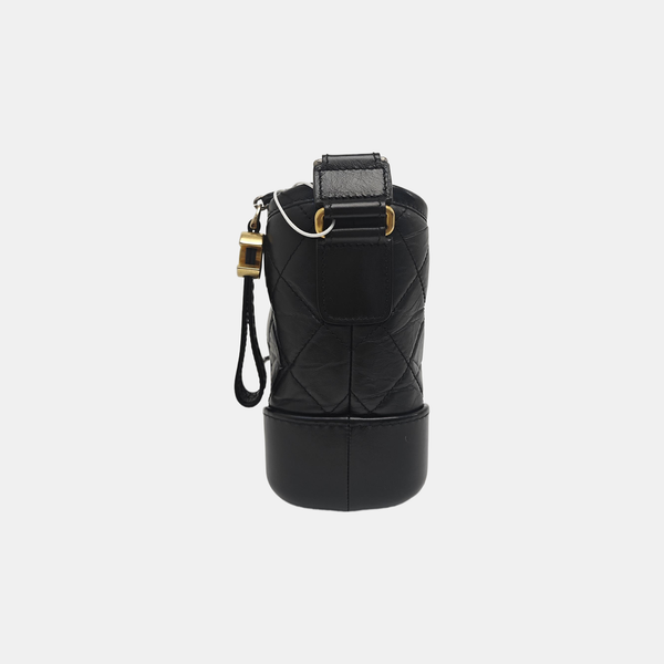 GABRIELLE Small Quilted Calfskin Black