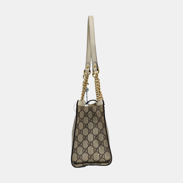Padlock Small Monogram Coated Canvas Beige