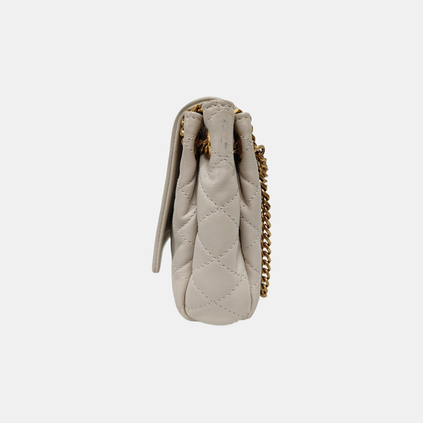 NOLITA Mini Quilted Lambskin White